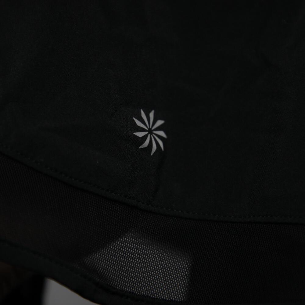 Athleta Shorts Womens Small Black Mesh Racer Run 4" Lined Running Zip Pocket - Picture 4 of 10